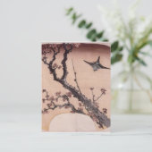 Cherry Blossoms und Warbler von Katsushika Hokusai Postkarte (Stehend Vorderseite)