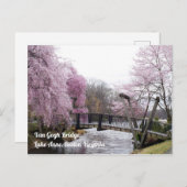 Cherry Blossoms Van Gogh Bridege Lake Anne Reston Postkarte (Vorne/Hinten)