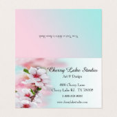 Cherry Blossoms Visitenkarten (Außenseite Aufgefaltet)