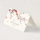 Cherry Blossoms Wasserfarbe Hochzeitsplatz (Rückseite)