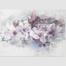 Cherry Blossoms Wasserfarben Kunst-Entdeckungsreis Seidenpapier