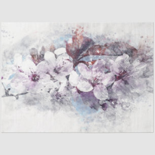 Cherry Blossoms Wasserfarben Kunst-Entdeckungsreis Seidenpapier