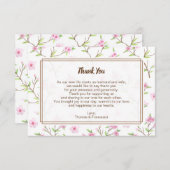 Cherry Blossoms Wasserfarbenhochzeit Danke Karte (Vorne/Hinten)