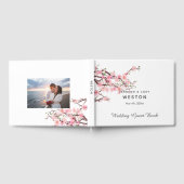 Cherry Blossoms Wedding Guest Book mit FOTO Gästebuch (Voll)