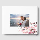Cherry Blossoms Wedding Guest Book mit FOTO Gästebuch (Rückseite)