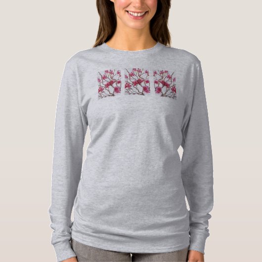 Cherry Blossoms Womens Long Sleeve T - Shirt (Vorderseite)
