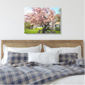 Cherry Blossoms Wrapped Canvas Leinwanddruck (Insitu (Schlafzimmer))