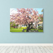Cherry Blossoms Wrapped Canvas Leinwanddruck (Insitu (Holzboden))