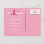 Cherry Blosssom Bella Save the Date Foto Ankündigungspostkarte (Rückseite)