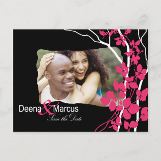 Cherry Blosssom Bella Save the Date Foto Ankündigungspostkarte