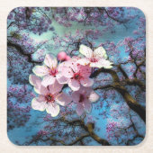 Cherry Blossum Rechteckiger Pappuntersetzer (Vorderseite)
