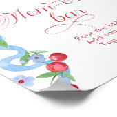 Cherry Blue Bow Momosa Bar baby Dusche Poster (Ecke)