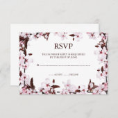 Cherry blüht Border UAWG Response Cards RSVP Karte (Vorne/Hinten)