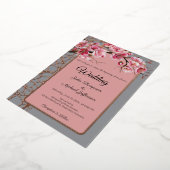 Cherry blüht die romantische Dusty-Rose Folieneinladung (Gedreht)