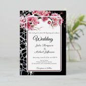 Cherry blüht die romantische Dusty-Rose Folieneinladung (Stehend vorne)