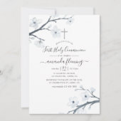 Cherry blüht erste heilige Kommune Einladung (Vorderseite)