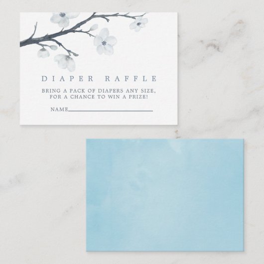 Cherry blüht florale Babydusche Windelwanne Windel Begleitkarte (Vorne/Hinten)