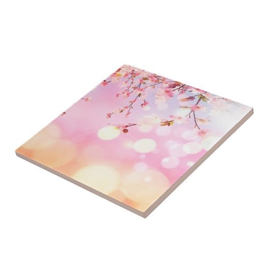 Cherry blüht florale Hintergrund Blume Design Fliese (Seite)