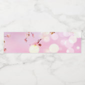 Cherry blüht florale Hintergrund Blume Design Wasserflaschenetikett (Einzelnes Label)