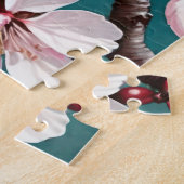 Cherry blüht gegen einen moody Sky Hintergrund Puzzle (Seite)