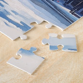 Cherry blüht in der Stadtszene Puzzle (Seite)