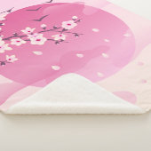 Cherry blüht japanische Landschaft Pink Sherpadecke (3/4)