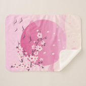 Cherry blüht japanische Landschaft Pink Sherpadecke (Vorderseite (Horizontal))