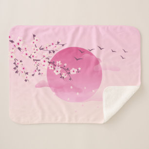Cherry blüht japanische Landschaft Sherpadecke