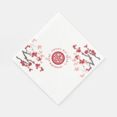 Cherry blüht Langlebigkeit Symbol Chinesischer Geb Serviette (Ecke)
