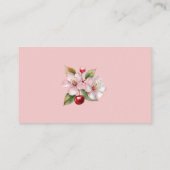 Cherry blüht Pink Babydusche Windelwindeln Begleitkarte (Rückseite)