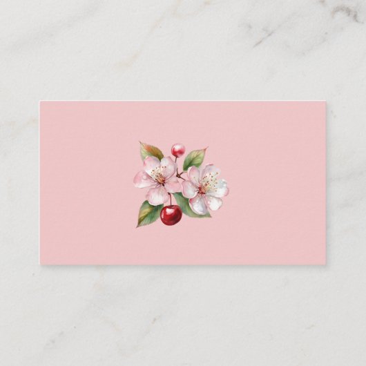 Cherry blüht Pink Babydusche Windelwindeln Begleitkarte (Rückseite)