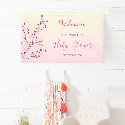 Cherry blüht rosa Blütendusche Banner (Insitu)