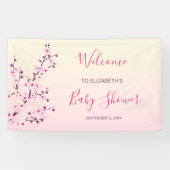 Cherry blüht rosa Blütendusche Banner (Horizontal)