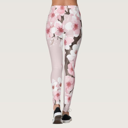 Cherry blüht rosa Leggings (Rückseite)