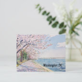 Cherry blüht Washington DC Gezeitenbecken Postkarte (Stehend Vorderseite)
