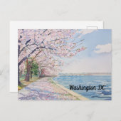 Cherry blüht Washington DC Gezeitenbecken Postkarte (Vorne/Hinten)