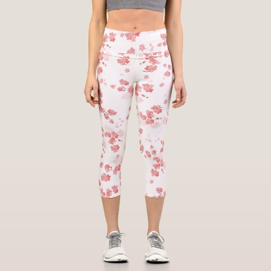 Cherry Blume 2 Capri Leggings (Vorderseite)