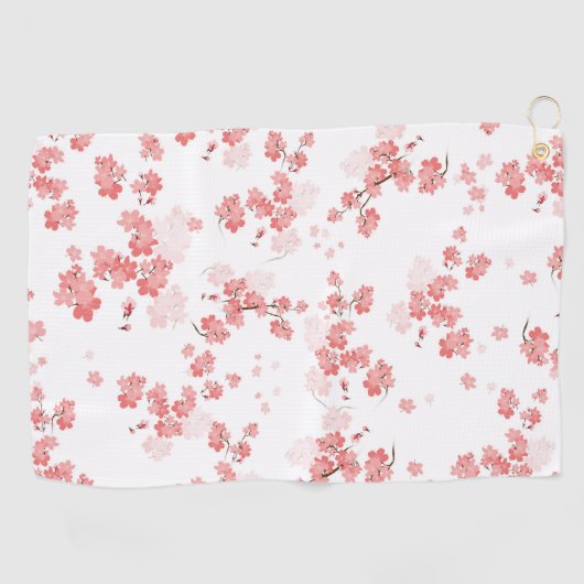 Cherry Blume 2 Golfhandtuch (Horizontal)