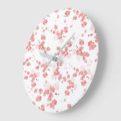 Cherry Blume 2 Große Wanduhr (Winkel)