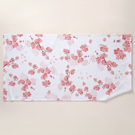 Cherry Blume 2 Strandtuch (Vorderseite)