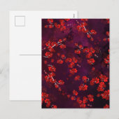 Cherry Blume 3 Feiertagspostkarte (Vorne/Hinten)