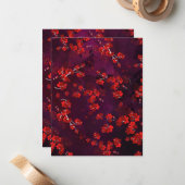 Cherry Blume 3 Mitteilungskarte (Vorderseite/Rückseite Beispiel)