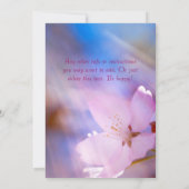 Cherry Blume Himmlische Persönlichkeit Einladung (Rückseite)