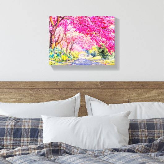 Cherry-Blume Leinwanddruck (Insitu (Schlafzimmer))