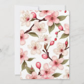 Cherry-Blume-Muster Einladung (Rückseite)