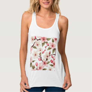 Cherry-Blume-Muster Tank Top
