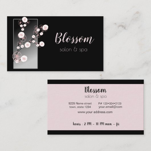 Cherry Blume Visitenkarte (Vorne/Hinten)