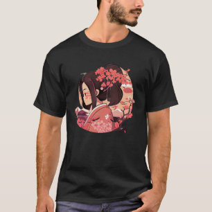 Cherry blüte Blume japanese geisha girl mountai T-Shirt