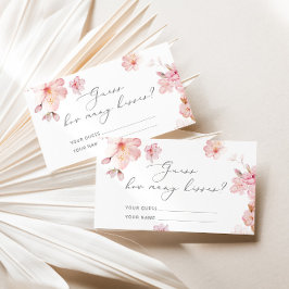 Cherry Blüte erraten, wie viele Küsse Bridgame Begleitkarte