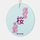 Cherry Blüte Kanji Japanisch Schreiben Keramik Ornament (Links)